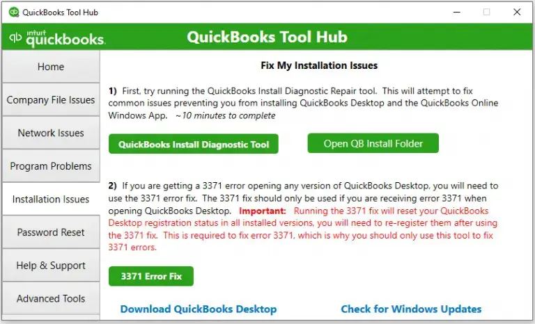 Installation issues Tool hub