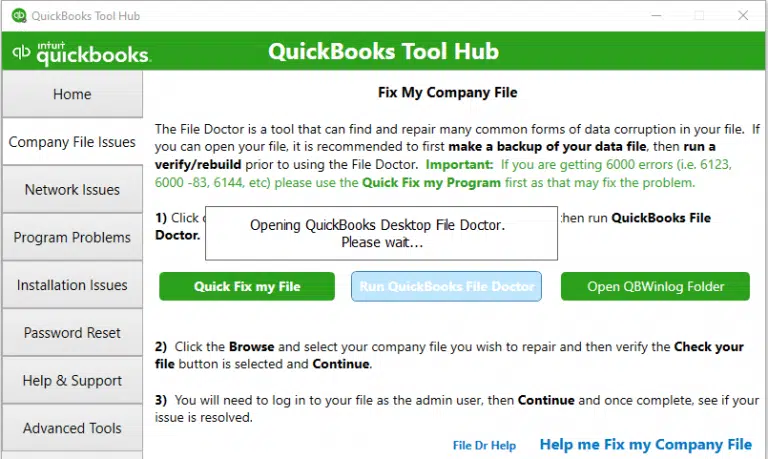 QuickBooks tool hub