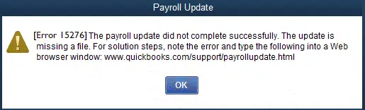  QuickBooks Error 15276