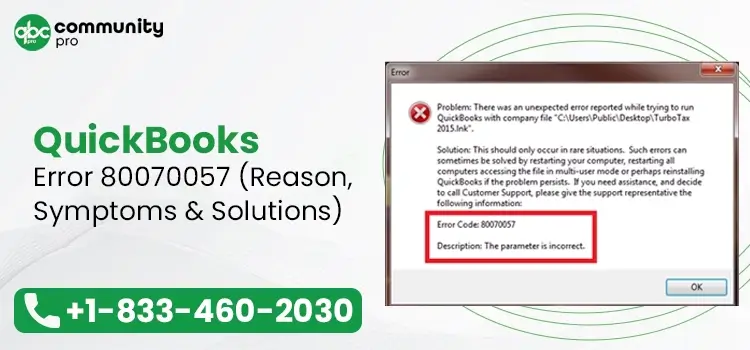 QuickBooks Error 80070057