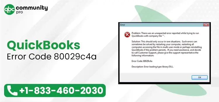 QuickBooks error code 80029c4a