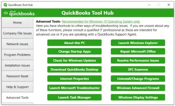 Advanced Tools Section