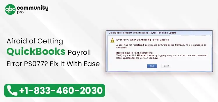 QuickBooks Payroll Error PS077