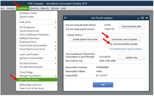 tap on the Employees option > Get Payroll Updates option