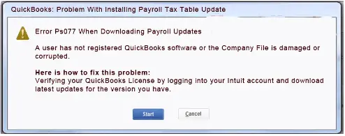 Error PS077 When Downloading Payroll Updates