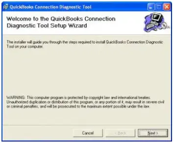 QuickBooks Connection Diagnostic Tool  Setup