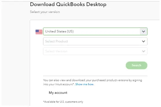 choose the version of the QuickBooks Desktop