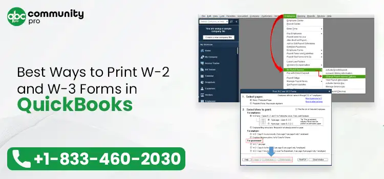 Print W-2 and W-3 Forms in QuickBooks