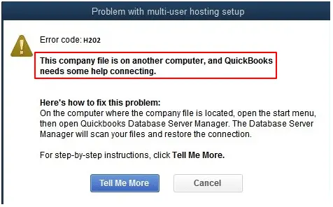 QuickBooks Error Message H202