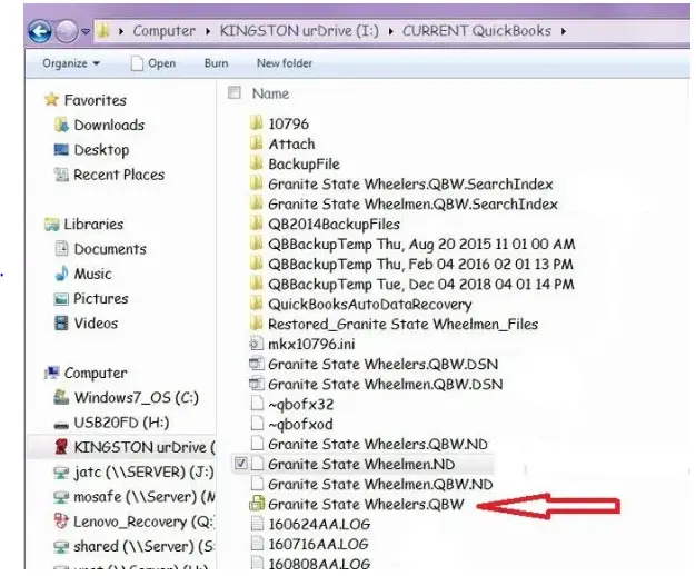 Verify the Extension of QB Company File