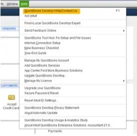 Click QuickBooks Desktop Help