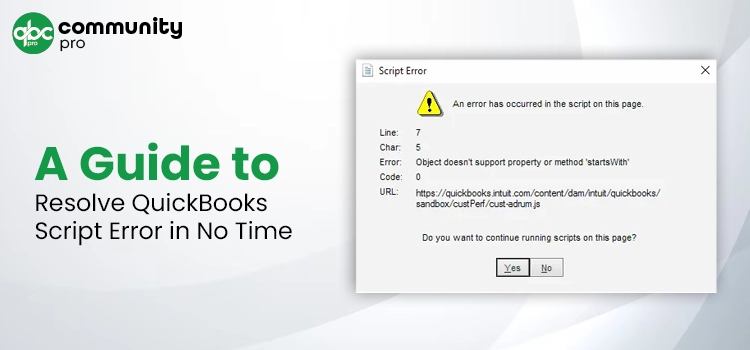 QuickBooks Script Error